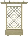 vidaXL Pergola mit Pflanzkasten 162x56x204 cm Holz
