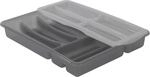 Rotho Besteckkasten Basic mit 6 F&auml;cher Topglide Anthrazit