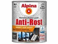 Alpina Metallschutz-Lack Anti-Rost Schwarz Eisenglimmer 750 ml