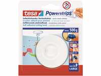 Tesa Powerstrips Deckenhaken Weiß mit 2 x Powerstrips Large
