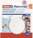 Tesa Powerstrips Deckenhaken Wei&szlig; mit 2 x Powerstrips Large