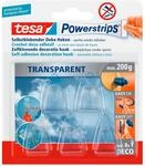 Tesa Powerstrips Deco-Haken Transparent 5 St&uuml;ck mit 8 x Powerstrips