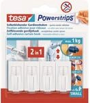 tesa Powerstrips Gardinenhaken selbstklebend wei&szlig; 4 St&uuml;ck