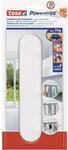 Tesa Selbstklebende Hakenleiste Wei&szlig; mit 4 x Powerstrips Large