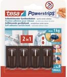 tesa Powerstrips Gardinenhaken selbstklebend braun 4 St&uuml;ck