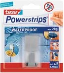 Tesa Waterproof Haken Edelstahl mit 2 x Powerstrips Large