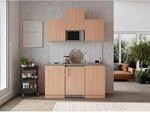 Respekta K&uuml;chenzeile KB150BBMI 150 cm Buche Nachbildung