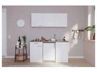 Respekta Einbauküche, Economy Küchenzeile/Küchenblock KB150WWC 150 cm Weiß
