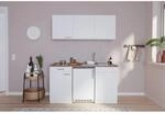 Respekta Economy K&uuml;chenzeile KB150WWC 150 cm Wei&szlig; Gl&auml;nzend