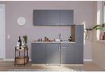 Respekta K&uuml;chenzeile KB180ESGC 180 cm Grau-Eiche Sonoma S&auml;gerau Nachbildung