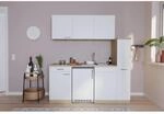 Respekta K&uuml;chenzeile KB180ESWC 180 cm Wei&szlig;-Eiche Sonoma S&auml;gerau Nachbildung