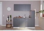 Respekta K&uuml;chenzeile KB180WGC 180 cm Grau-Wei&szlig;