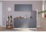 Respekta K&uuml;chenzeile KB180WG 180 cm Grau-Wei&szlig;