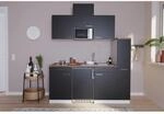 Respekta K&uuml;chenzeile KB180WSMIC 180 cm Schwarz-Wei&szlig;