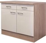 Flex-Well Exclusiv K&uuml;chen-Unterschrank Orlando 100cm Kaschmir Glanz-Sonoma...