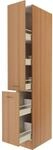 Flex-Well Classic K&uuml;chen-Apothekerschrank Nano 200 cm x 30 cm x 57 cm Buche