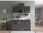 Respekta K&uuml;chenzeile KB150EYGMIC 150 cm Grau-Eiche York Nachbildung