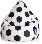 Sitting Point Sitzsack BeanBag 220, Schwarz-Wei&szlig; Fu&szlig;ball-Muster