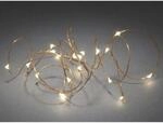 Konstsmide Micro LED Lichterkette 20 warmwei&szlig;e LEDs kupferfarbener Draht innen