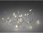 Konstsmide Micro LED Lichterkette 20 warmwei&szlig;e LEDs silberfarbener Draht innen