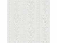 Bricoflor Romantische Tapete in Weiß Florale Barock Tapete mit Glitzer Ideal für