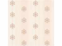 Bricoflor Rosa Barocktapete Elegant Ornament Tapete in Creme Hellrosa Ideal für
