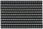 Astra Fu&szlig;matte Poly Brush 40 cm x 60 cm Schwarz-Silber