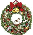 Festlicher Weihnachtskranz Adventskalender