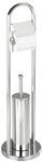 Wenko Exclusiv Stand WC-Garnitur Vasto Edelstahl 22 x 81 x 22 cm Gl&auml;nzend