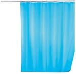 Wenko Anti-Schimmel Duschvorhang Uni 180 cm x 200 cm Hellblau