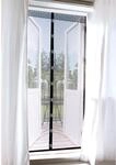 Easymaxx T&uuml;r-Moskitonetz Magic Klick Schwarz 90 cm x 210 cm