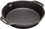 Petromax Feuerpfanne FP25H-T Schwarz mit 2 Henkeln Gusseisen &Oslash; 25 cm