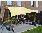 Floracord Vierecksonnensegel Weizen 360 cm x 360 cm Wind- u. Wasserdurchl&auml;ssig