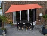 Floracord Vierecksonnensegel Terracotta 300 cm x 400 cm mit Regenschutz