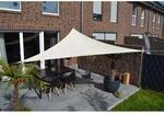 Floracord Dreiecksonnensegel Hell Elfenbein 360 cm mit Regenschutz