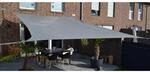 Floracord Vierecksonnensegel HDPE Silbergrau 250 cm x 300 cm