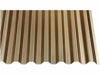 PVC-Profilplatte 1,1 mm Trapez 70/18 Bronce 3000 mm x 1090 mm