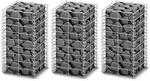 vidaXL Gabionen-Set 3Tlg Verzinkter Draht 25x25x50 cm 141044