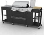 vidaXL Gasgrill mit Flammen Schwarz 40425