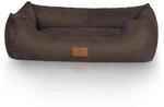 Knuffelwuff Hundebett Dreamline Velours M-L 85 x 63cm Braun