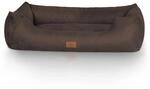 Knuffelwuff Hundebett Dreamline Velours XL 105 x 75cm Braun