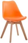 CLP Besucherstuhl Borneo V2 Kunstleder Orange/Natura