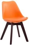 CLP Besucherstuhl Borneo V2 Kunstleder Orange/Walnuss