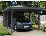 Skan Holz Carport Spessart 355 cm x 846 cm mit Abstellraum Schiefergrau