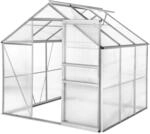 Tectake Gew&auml;chshaus 5 85 M&sup3; Aluminiumrahmen 190 x 185 x 195 cm Transparent
