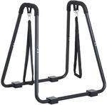 HOMCOM Dipstation Dip St&auml;nder Barren Dips Stahl Schwarz 90 x 81 x 92,5cm