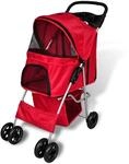 vidaXL Hundewagen Hundebuggy Rot 170055