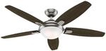 HUNTER FANS Deckenventilator Contempo 132 cm Nickel Geb&uuml;rstet mit Beleuchtung und