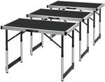 Tectake 3Er Set Tapeziertisch Klappbar 4 Fach H&ouml;henverstellbar 300 x 60 x 60 cm