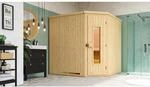 Weka Element-Ecksauna Varberg 3 o. Ofen Holzt&uuml;r